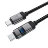 Kabel Acefast C15-03 USB-C - USB-C z wyświetlaczem 480Mb/s 60W 1,2 m - czarny